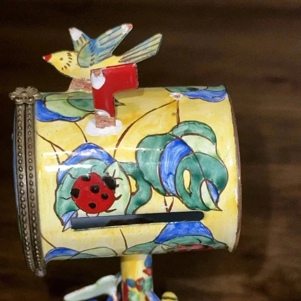 VTG Set of 2 US Mail Stamp Holder Birdhouses Kelvin Chen 2004 / 2002 - Picture 10 of 16
